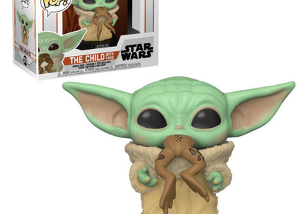 Funko Pop Star Wars The Mandalorian Baby Yoda Con Rana Nº 379 -Caja Original-