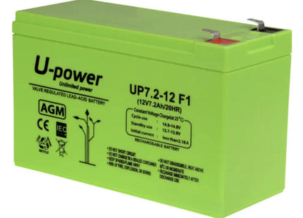 Global Bat-12v7.2ah Batería De Plomo Agm 12v-7.2ah