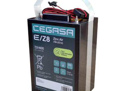 Global Bat-7.5v400-Dc-Ez8-V Batería De Zinc-Aire 7.5v-400 (7.5v/2150wh) - Modelo Vertical. Triple Conector Dc: Jack, Mini Usb Y Mólex. Hasta 6/8 Meses*