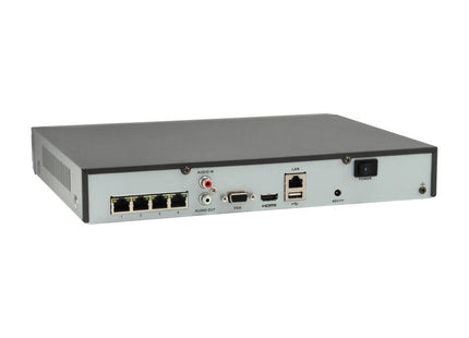 Grabador De Video Level One 4 Canales 4 Puertos Red Poe H.265 Negro Nvr-0504
