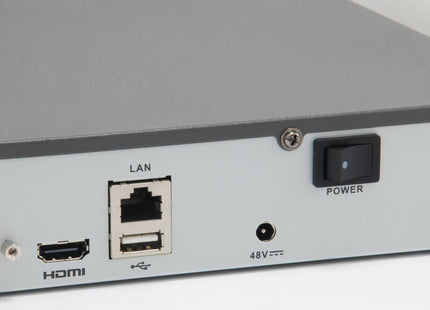 Grabador De Video Level One 4 Canales 4 Puertos Red Poe H.265 Negro Nvr-0504
