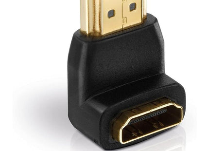 Helos Adaptador, Hdmi M/H Angular 270°, Full Hd, Basic, Negro