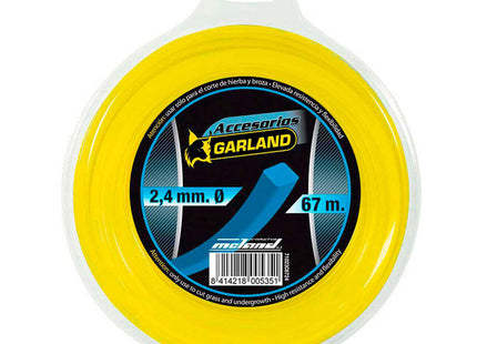 Hilo Dispensador Para Desbrozadora 67m Ø2,4mm Cuadrado 71023c6724 Garland