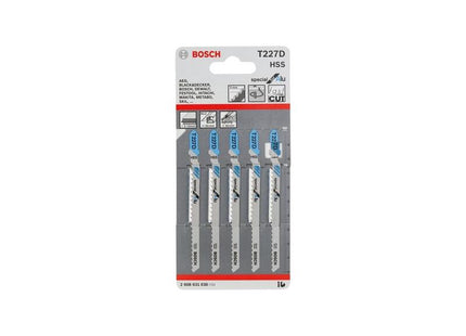 Hoja De Sierra Bosch Professional  De Calar T 227 D Especial Para Aluminio, 100mm 5 Piezas 2608631030