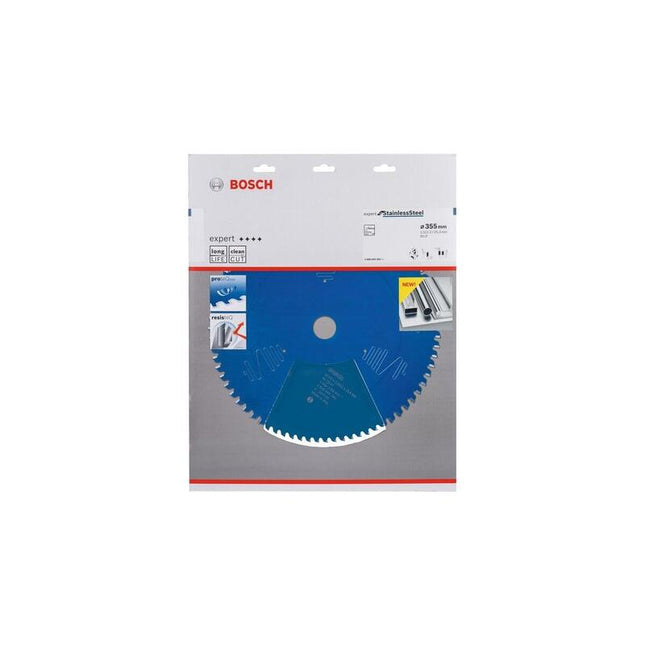 Hoja De Sierra Circular Bosch Professional Expert Para Acero Inoxidable, Ø 355 Mm, Orificio 90z 25,4 Mm, Para Sierras Tronzadoras E Ingletadoras 2608644282