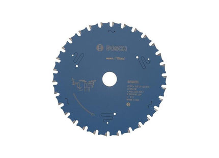 Hoja De Sierra Circular Bosch Professional Expert Para Acero, Ø 160 Mm, Diámetro 30z De 20 Mm, Para Sierras Circulares Portátiles 2608643054