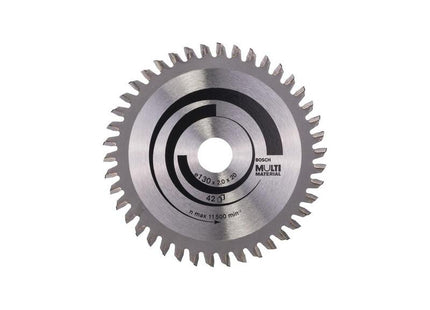 Hoja De Sierra Circular Bosch Professional Multi Material, Ø 130 Mm, Orificio 42z De 20 Mm, Para Sierras Circulares Portátiles 2608641195