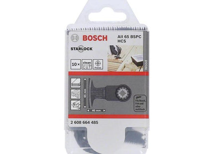 Hoja De Sierra De Inmersión Bosch Hcs Aii 65 Bspc Madera Dura (10 Piezas)  2608664485