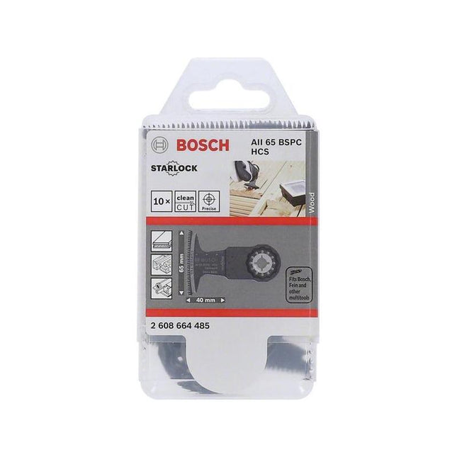 Hoja De Sierra De Inmersión Bosch Hcs Aii 65 Bspc Madera Dura (10 Piezas)  2608664485