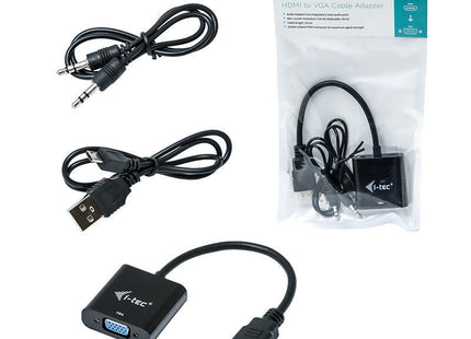 I-Tec Adaptador Hdmi A Vga Full-Hd 1920x1080 / 60 Hz Cable Conector Hdmi Dorado De 15 Cm