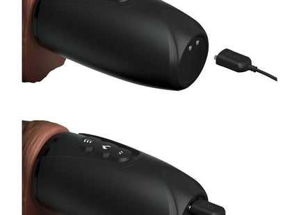 Vibrador King Cock Plus Triple Threat - Marrón