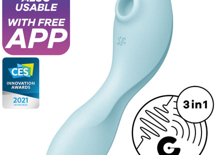 5 Estimulador Y Vibrador Satisfyer Curvy Trinity  - Azul