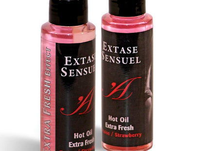 Extase Sensual - Aceite Masaje Efecto Extra Fresh Fresa 100 Ml