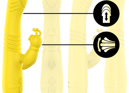 Intense - Toky Vibrador Multifunción Recargable Up & Down Con Estimulador De Clitoris Amarillo