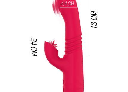 Intense - Dua Vibrador Multifunción Recargable Up & Down Con Lengua Rojo