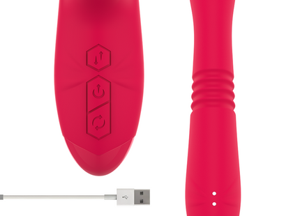 Intense - Dua Vibrador Multifunción Recargable Up & Down Con Lengua Rojo