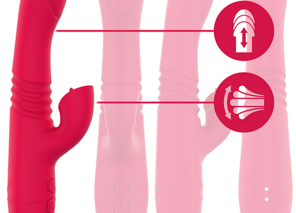 Intense - Dua Vibrador Multifunción Recargable Up & Down Con Lengua Rojo