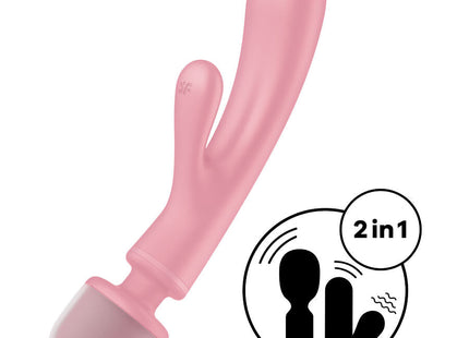 Masajeador Vibrador Satisfyer  Triple Lover  Rabbit Rosa