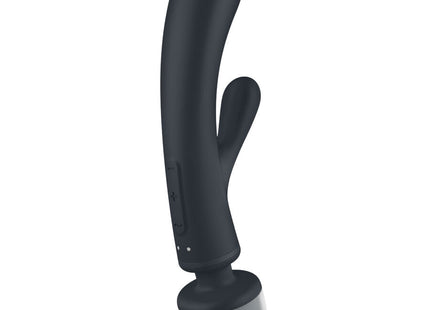 Masajeador Vibrador Satisfyer  Triple Lover  Rabbit Gris