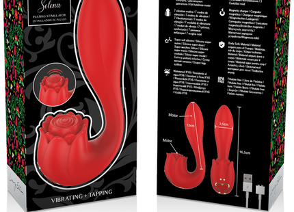 Mia - Selena Estimulador Vibrating + Tapping Rojo