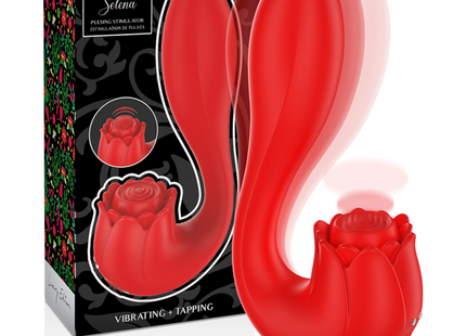 Mia - Selena Estimulador Vibrating + Tapping Rojo