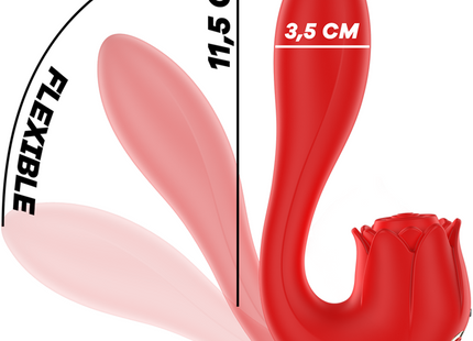 Mia - Selena Estimulador Vibrating + Tapping Rojo