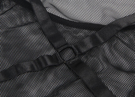 Subblime - Vestido Transparente Cuello Halter Negro L/Xl