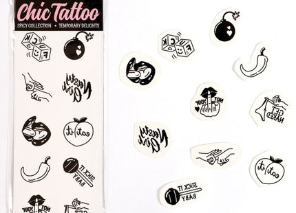 Secret Play - Set De 10 Tattoos Temporales Spicy Collection