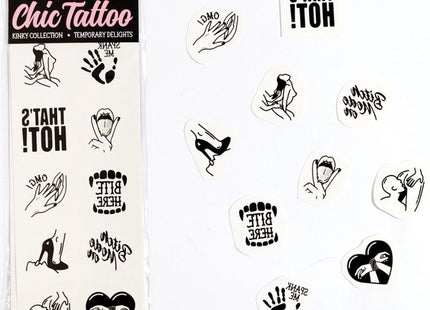 Secret Play - Set De 10 Tattoos Temporales Kinky Collection