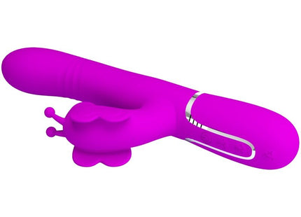 Pretty Love - Vibrador Rabbit Multifunción 4 En 1 Mariposa Fucsia