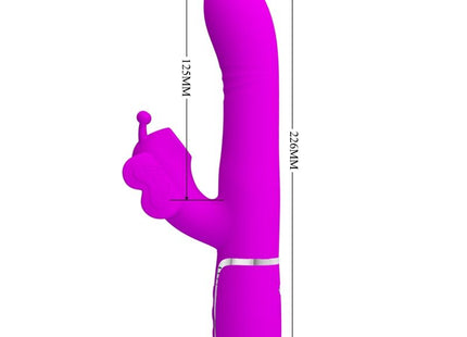 Pretty Love - Vibrador Rabbit Multifunción 4 En 1 Mariposa Fucsia