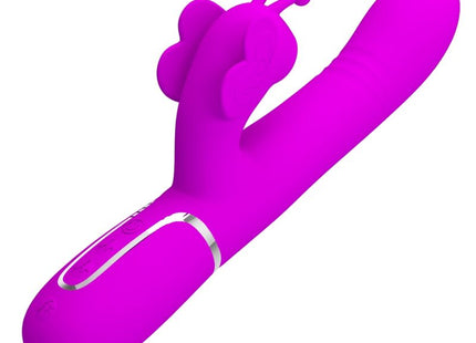 Pretty Love - Vibrador Rabbit Multifunción 4 En 1 Mariposa Fucsia