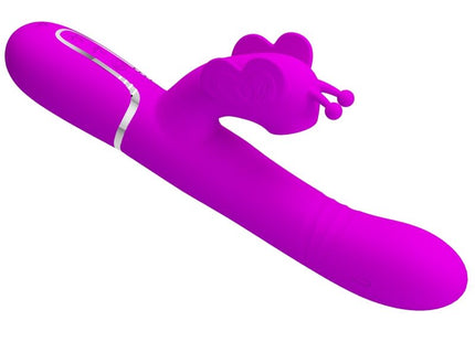 Pretty Love - Vibrador Rabbit Multifunción 4 En 1 Mariposa Fucsia