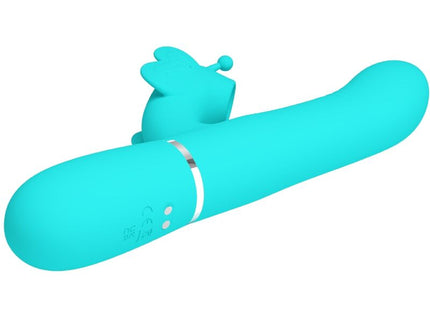 Pretty Love - Vibrador Rabbit Multifunción 4 En 1 Mariposa Verde Agua