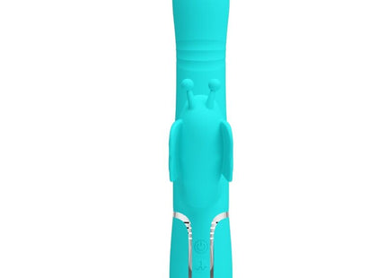 Pretty Love - Vibrador Rabbit Multifunción 4 En 1 Mariposa Verde Agua