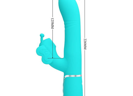 Pretty Love - Vibrador Rabbit Multifunción 4 En 1 Mariposa Verde Agua
