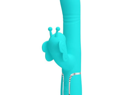 Pretty Love - Vibrador Rabbit Multifunción 4 En 1 Mariposa Verde Agua