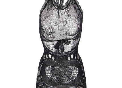 Subblime - 952075 Vestido Corto De Rejilla Con Espalda Descubierta Y Detalle De Corazón Negro Talla Única