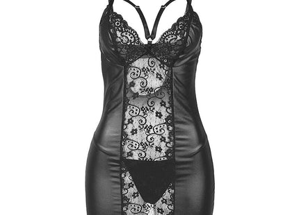 Subblime - 954161 Vestido + Tanga Cuero Negro S/M