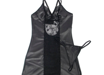 Subblime - 954178 Vestido + Tanga Cuero Negro L/Xl