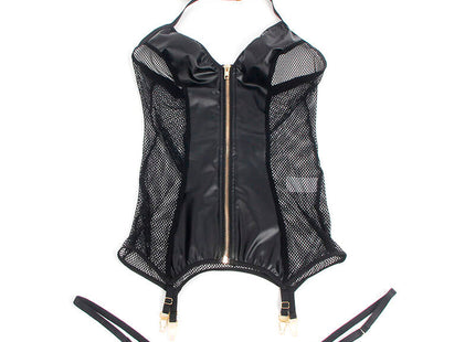 Subblime - 954451 Vestido Sexy De Rejilla Cuero Negro L/Xl