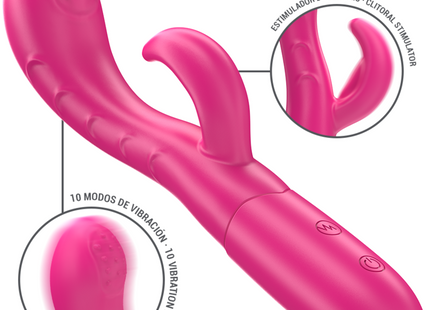 Intense - Amara Vibrador Con Lengua Estimuladora 10 Vibraciones Rosa