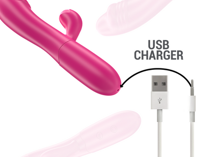 Intense - Ivy Vibrador Flexible 10 Vibraciones Con Lengua Estimuladora Rosa