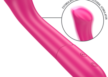 Intense - Paty Vibrador 19 Cm Flexible 10 Vibraciones Modelo 2 Rosa