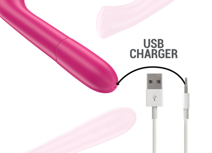 Intense - Paty Vibrador 19 Cm Flexible 10 Vibraciones Modelo 2 Rosa