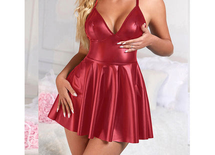 Subblime - 955397 Vestido Con Tirantes De Cuero Burdeos S/M