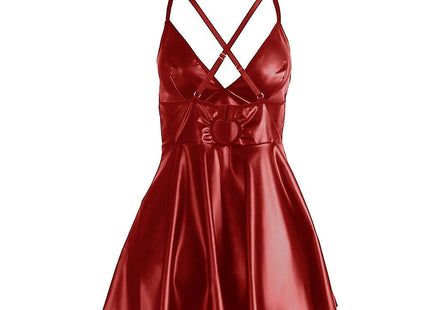 Subblime - 955403 Vestido Con Tirantes De Cuero Burdeos L/Xl