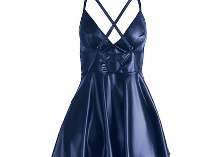 Subblime - 955410 Vestido Con Tirantes De Cuero Azul S/M