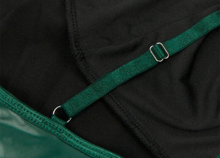 Subblime - 955434 Vestido Con Tirantes De Cuero Verde S/M