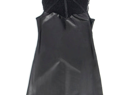 Subblime - 957544 Vestido De Cuero Con Cuello De Encaje Negro S/M
